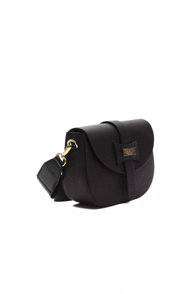 Buy Black Leather Women Crossbody Bag by Pompei Donatella