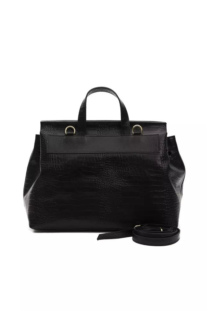 Buy Black Leather Women Handbag by Pompei Donatella