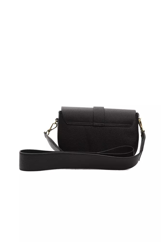 Buy Black Leather Women Crossbody Bag by Pompei Donatella