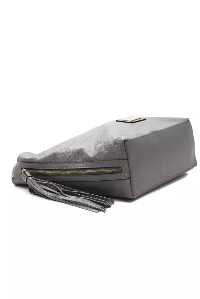 Buy Gray Leather Women Shoulder Bag by Pompei Donatella