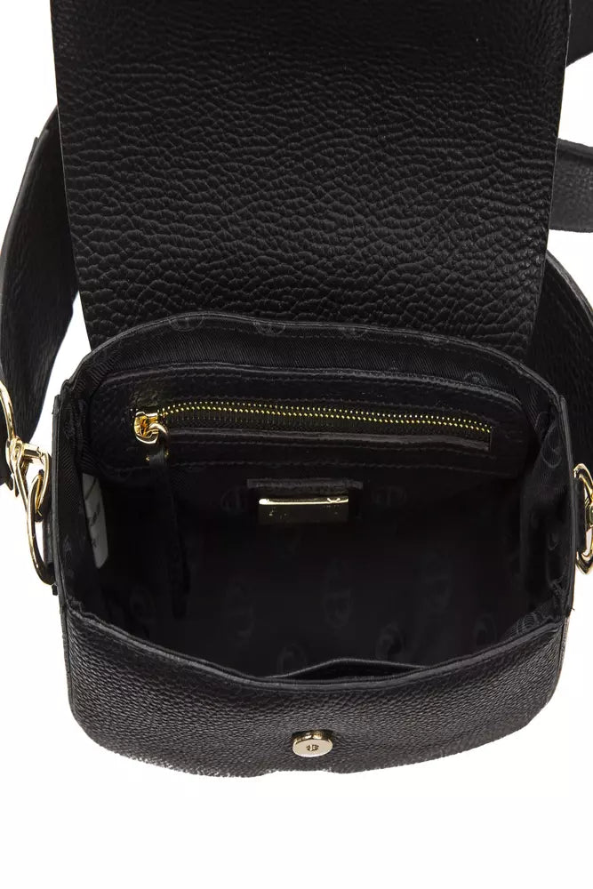 Buy Black Leather Women Crossbody Bag by Pompei Donatella