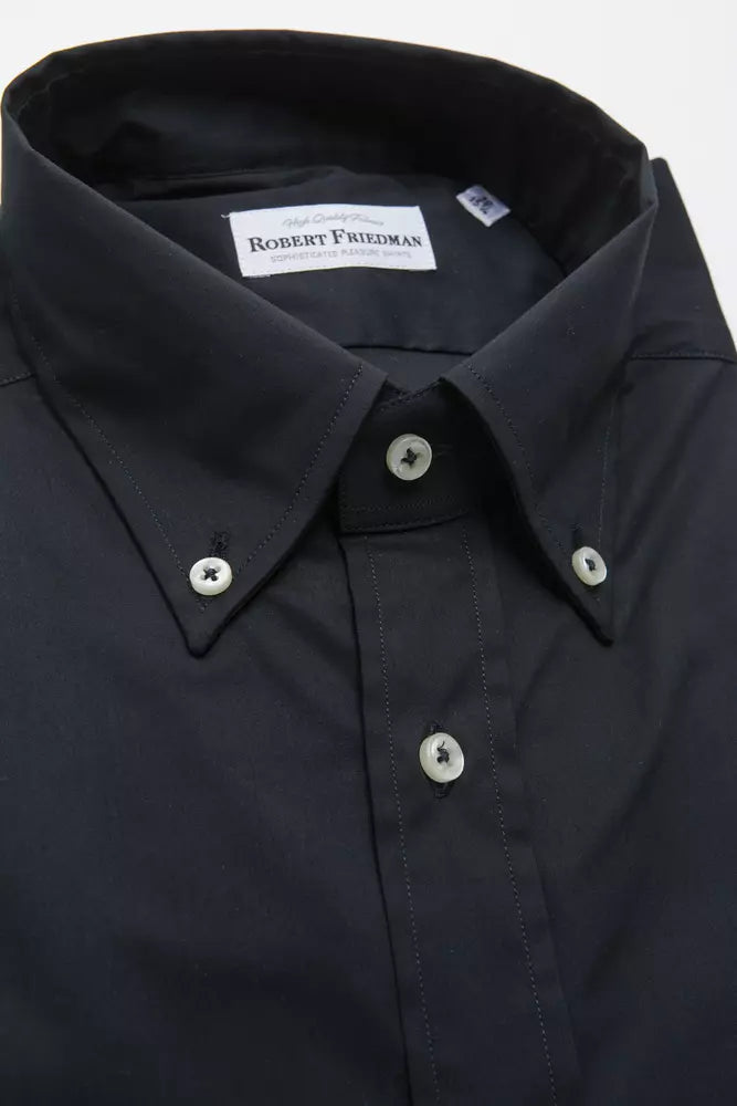 Black Cotton Men Shirt