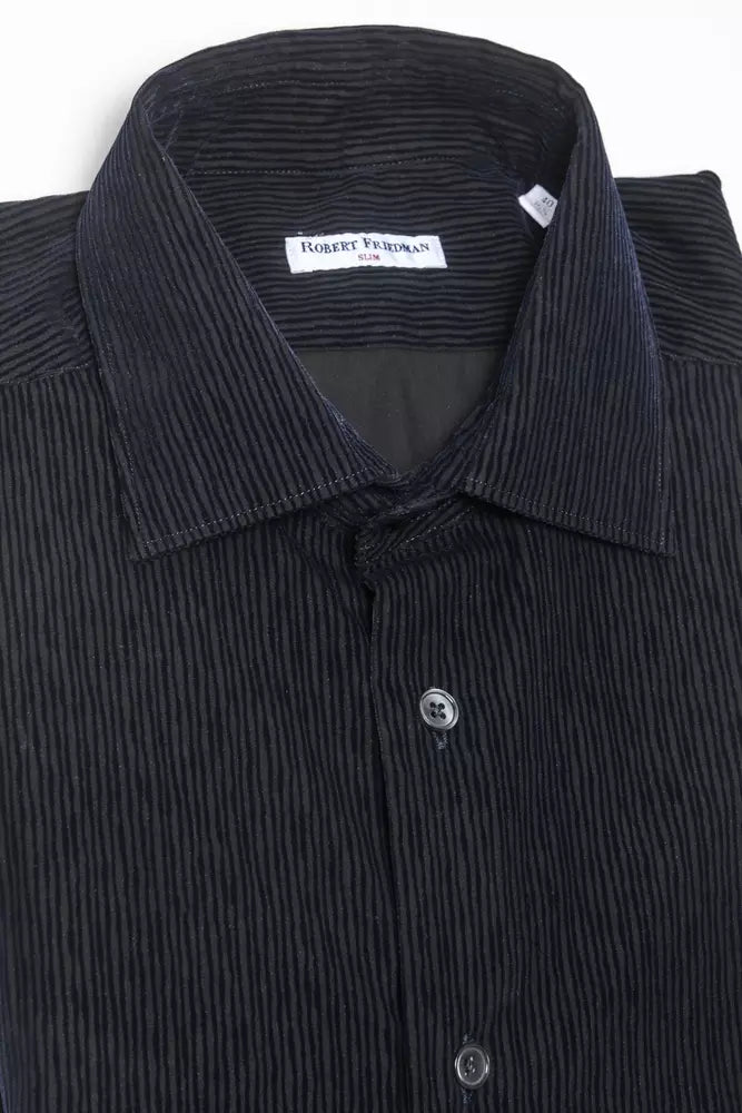 Black Cotton Men Shirt