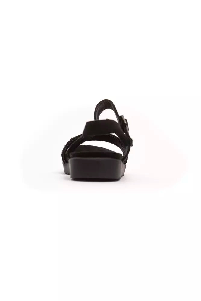 Buy Black Textile Women Sandal by Péché Originel