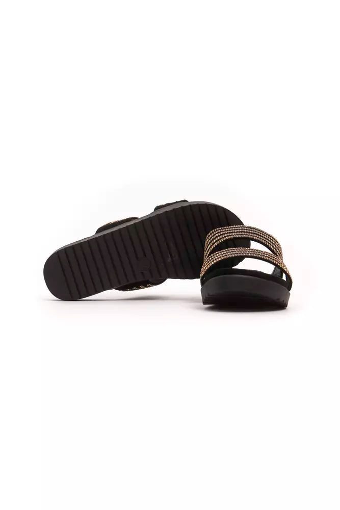 Buy Gold Textile Women Sandal by Péché Originel