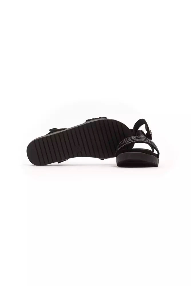 Buy Black Textile Women Sandal by Péché Originel