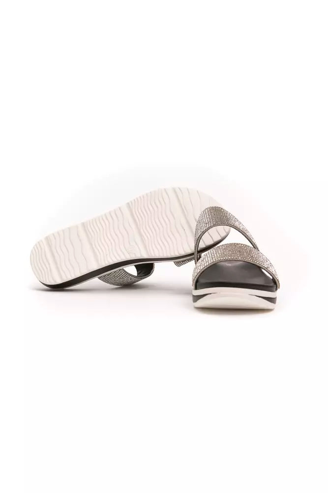 Buy Silver Textile Women Sandal by Péché Originel