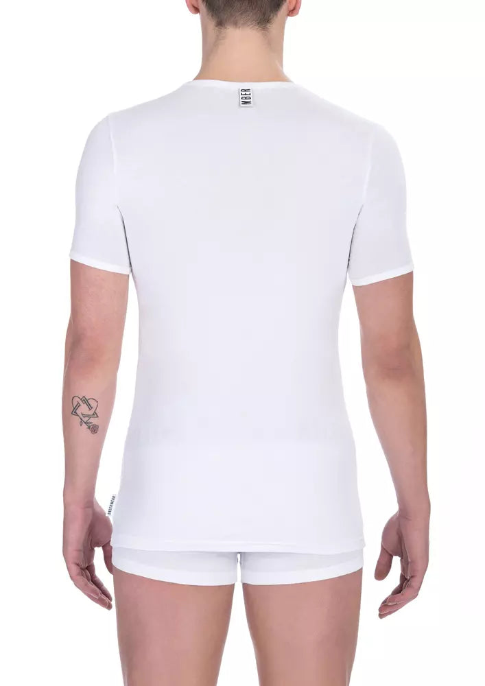 White Cotton Men T-Shirt