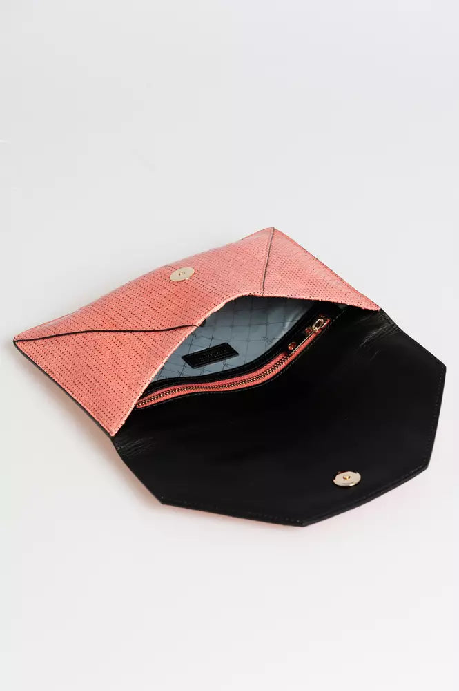 Buy Pink Leather Women Clutch by Trussardi