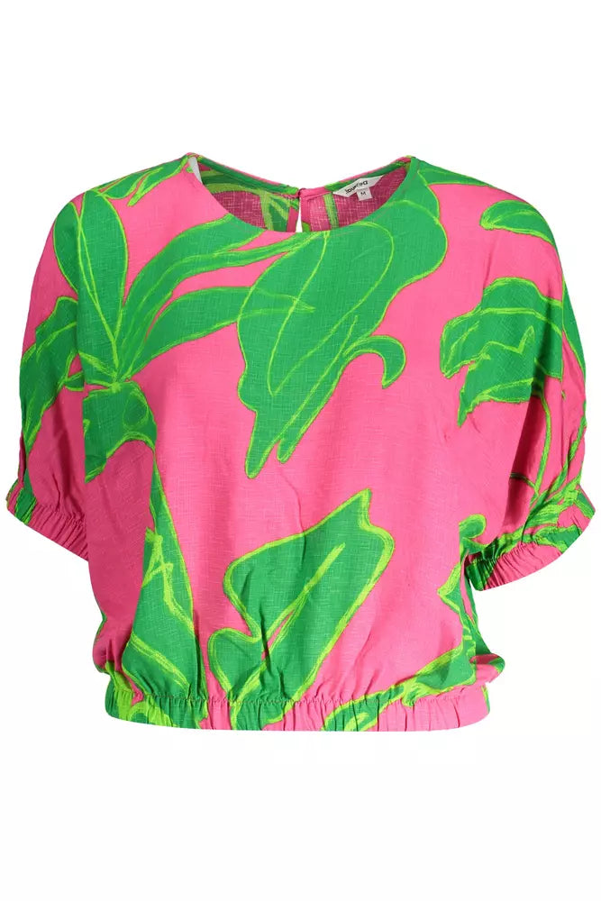 Pink Viscose Women Top