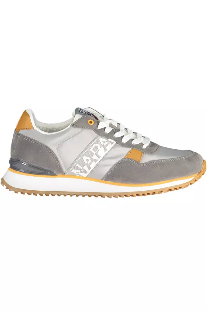 Gray Polyester Men Sneaker