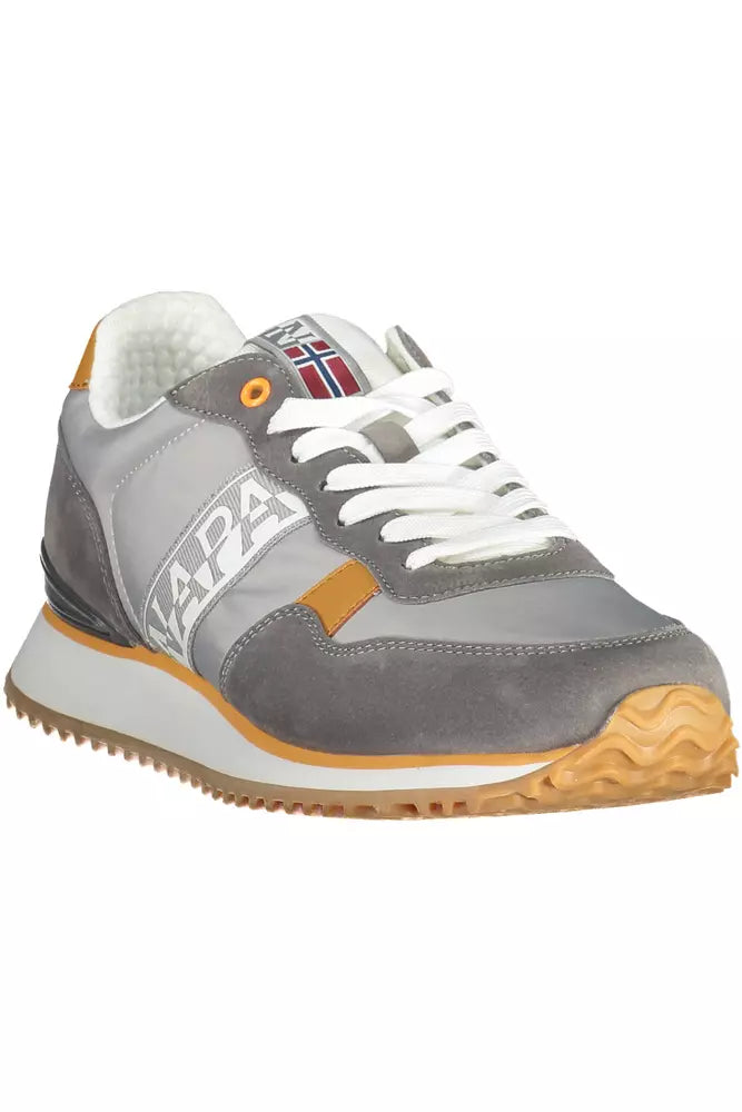 Gray Polyester Men Sneaker