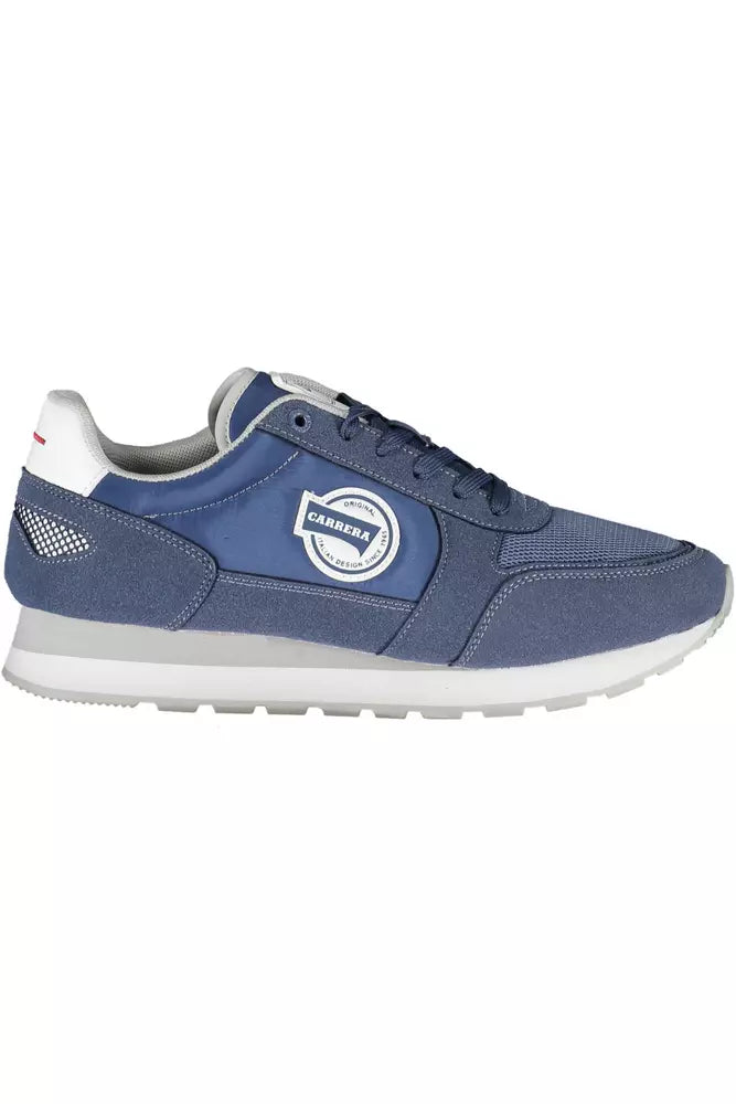 Blue Eco Leather Men Sneaker