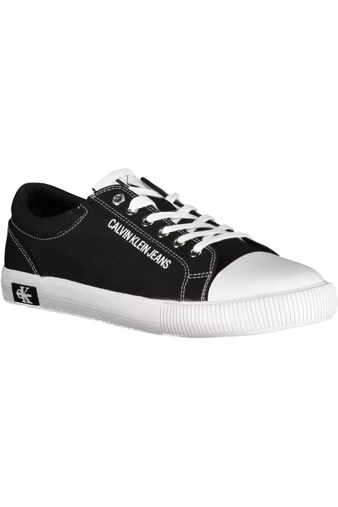 Black Cotton Men Sneaker