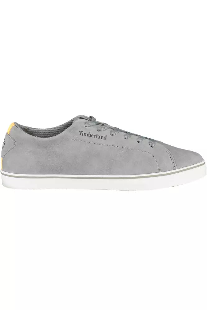 Gray Leather Men Sneaker