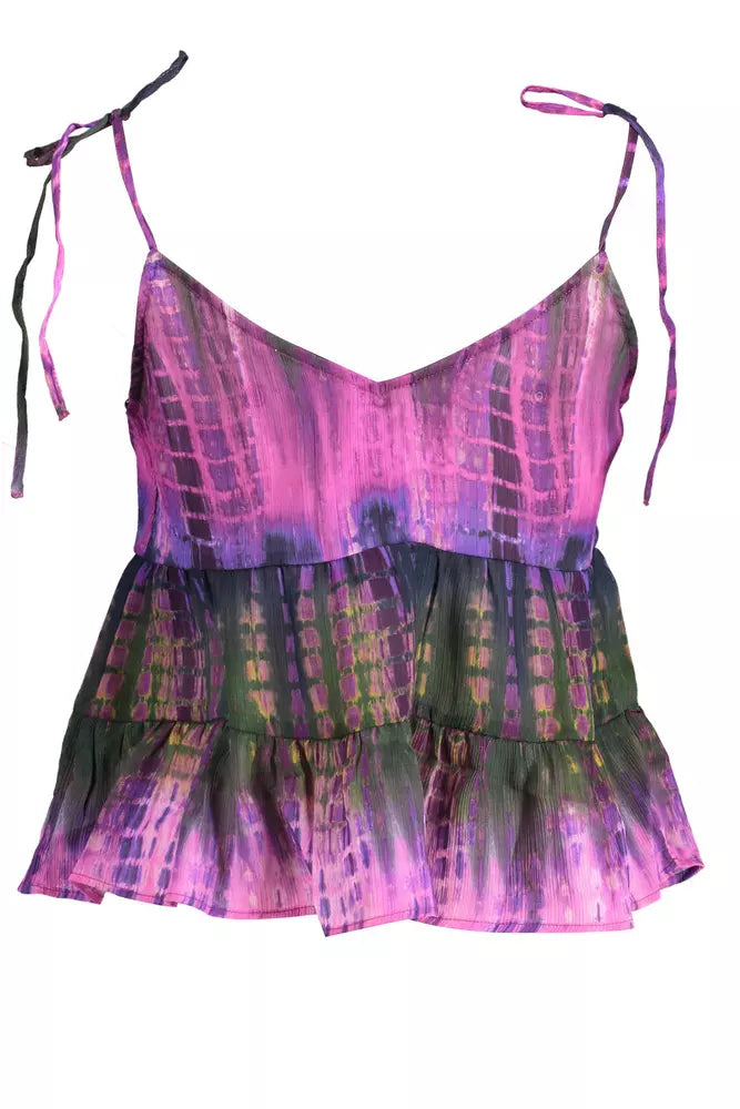 Purple Polyester Women Top