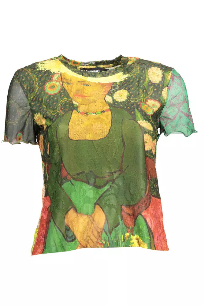 Green Polyester Women Top