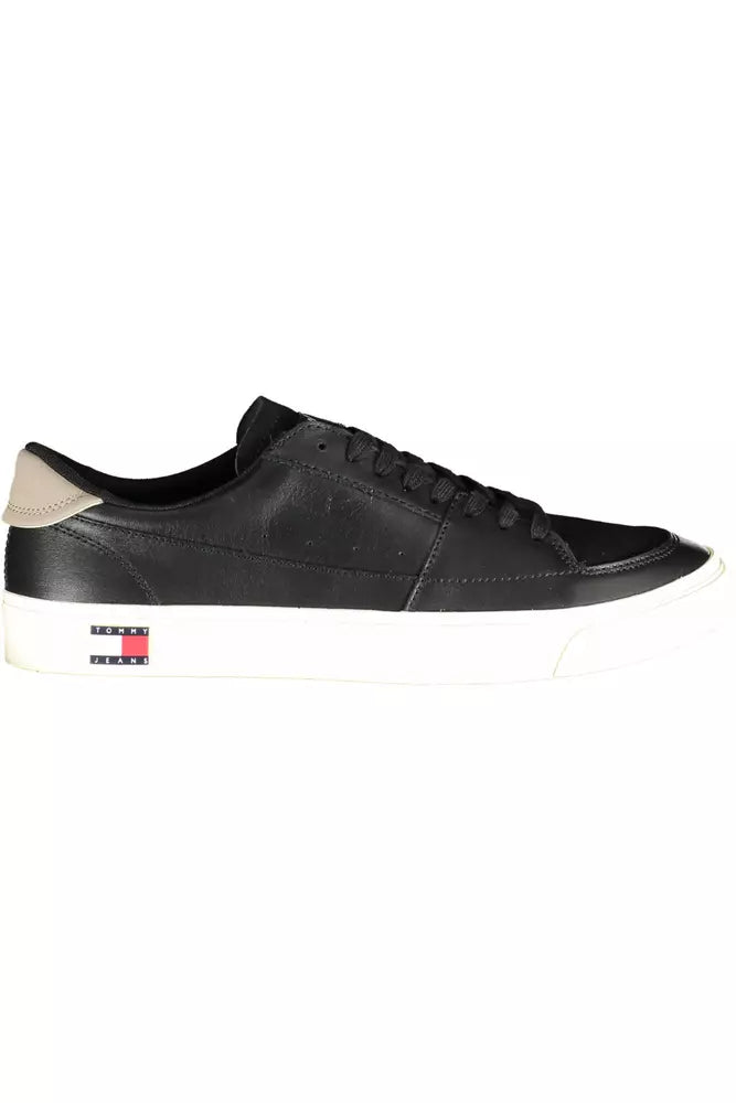 Black Leather Men Sneaker