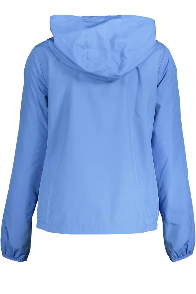 Light Blue Polyester Women Jacket