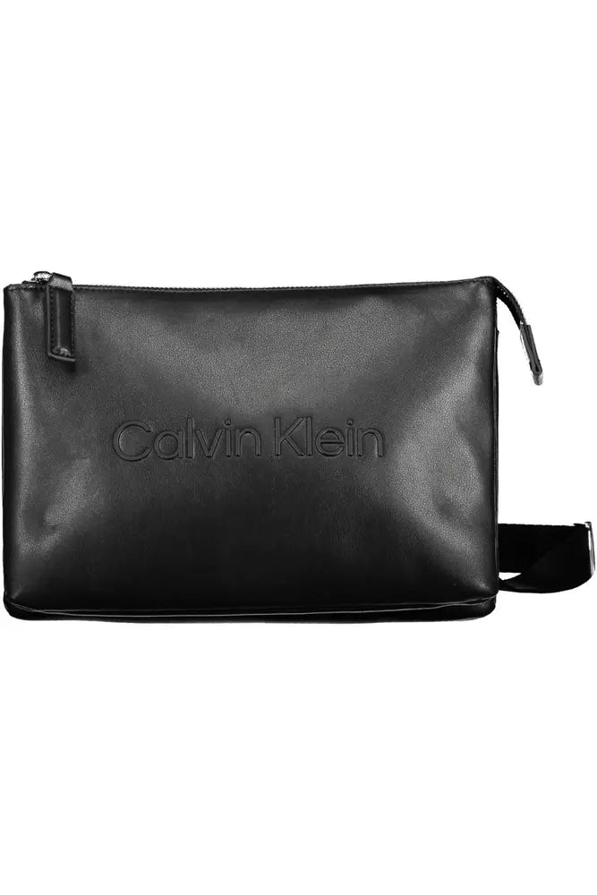 Black Polyester Men Shoulder Bag