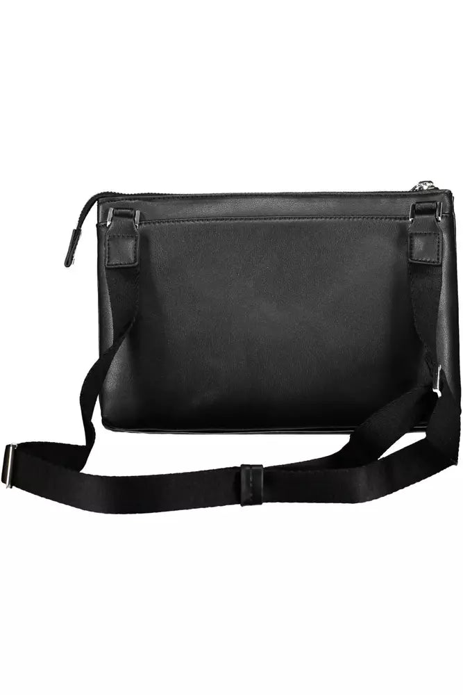 Black Polyester Men Shoulder Bag