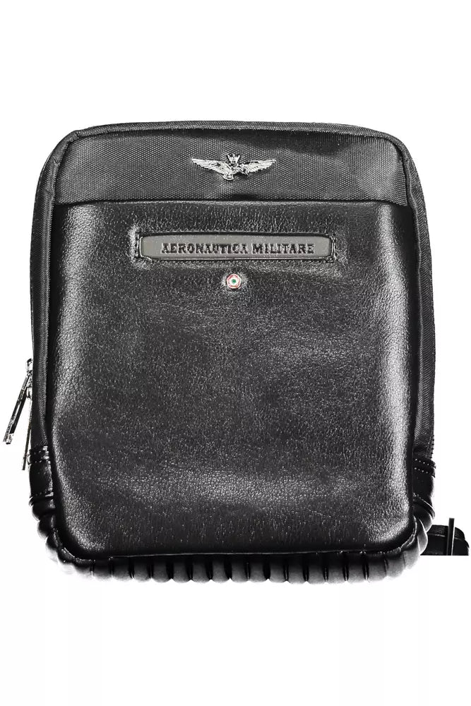 Black Polyester Men Shoulder Bag