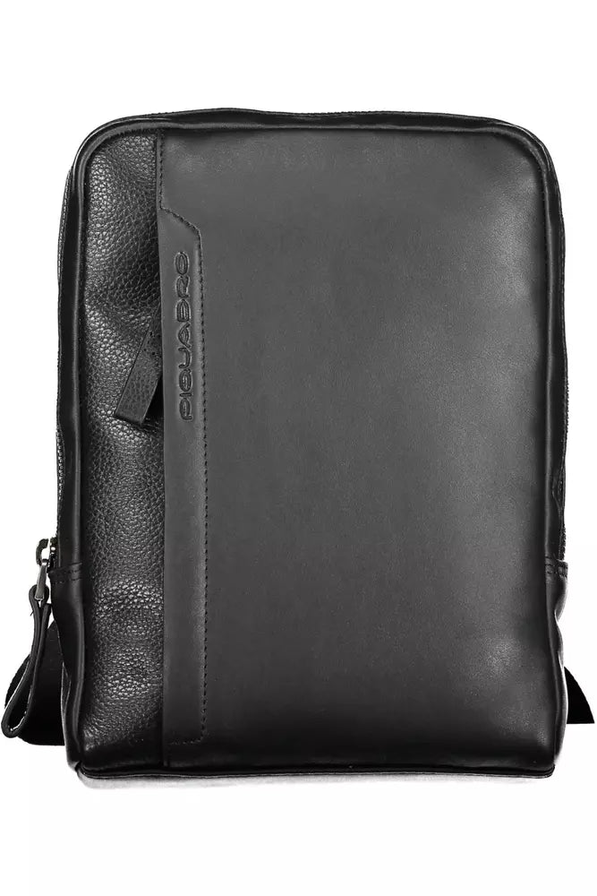 Black Leather Men Shoulder Bag