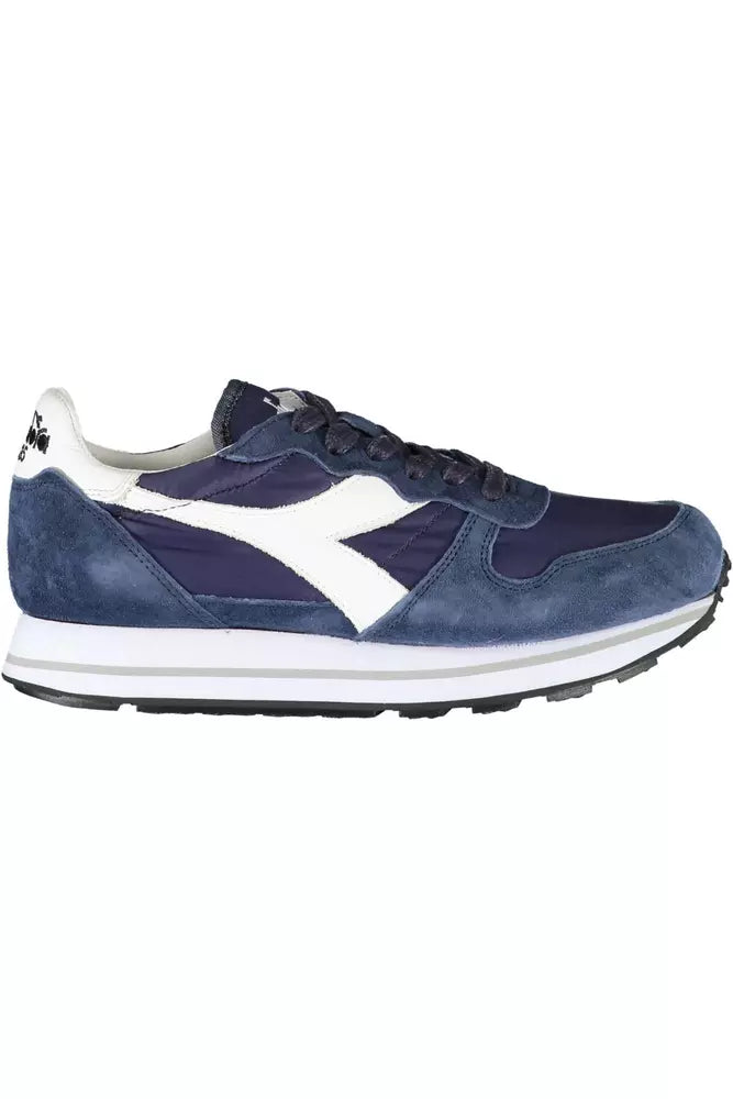 Blue Leather Women Sneaker