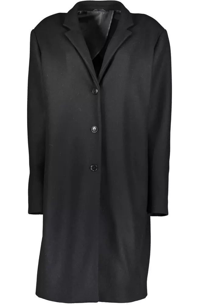 Black Wool Women Coat