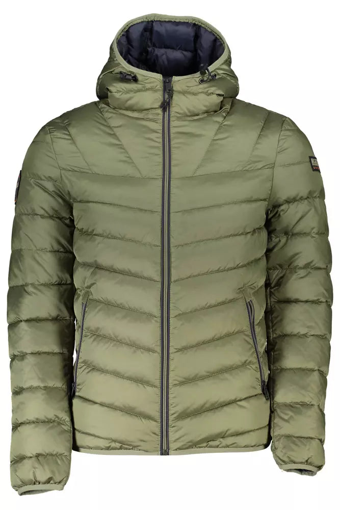 Green Polyamide Men Jacket