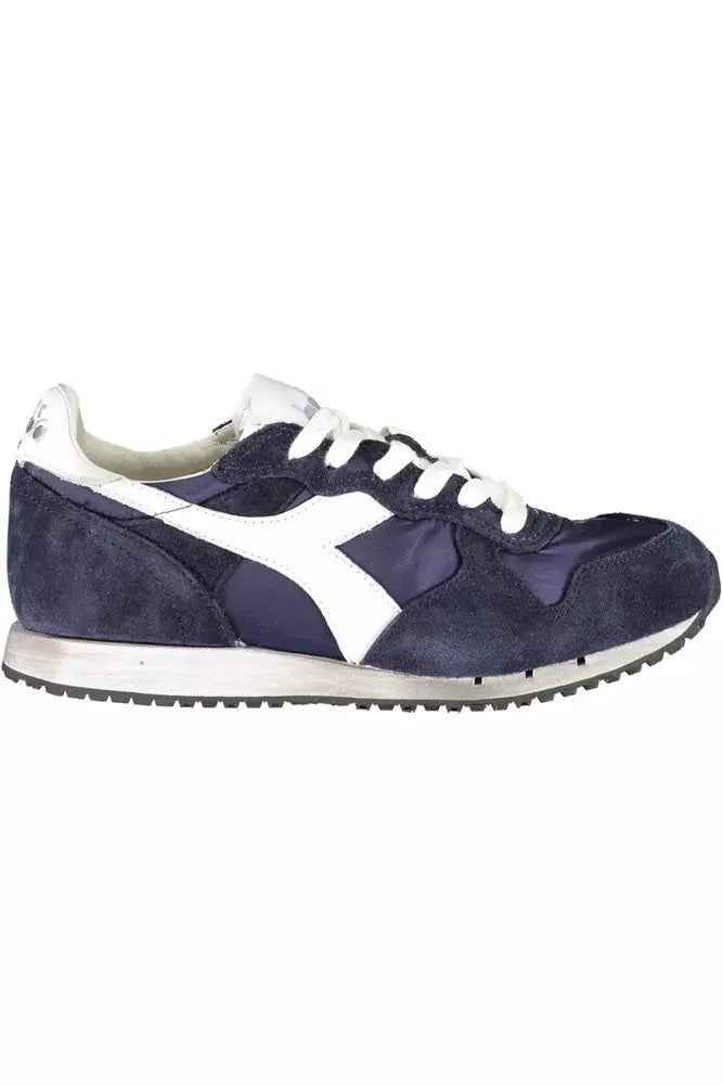 Blue Leather Women Sneaker