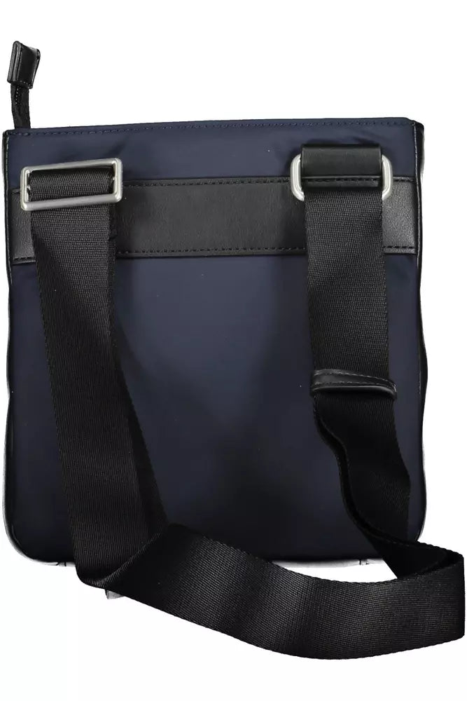 Blue Polyester Men Shoulder Bag