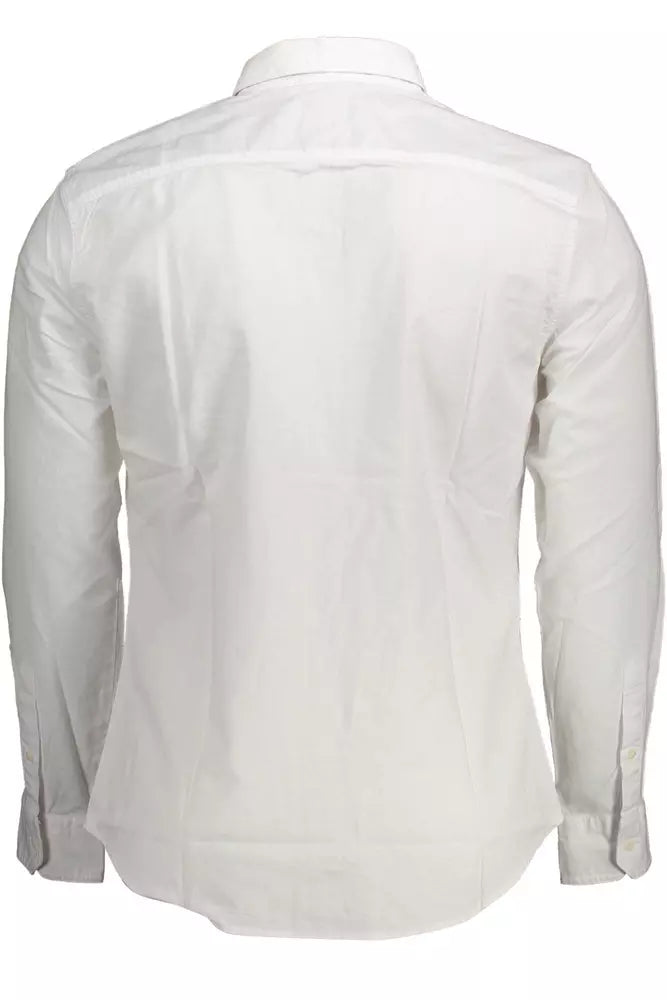 White Cotton Men Shirt