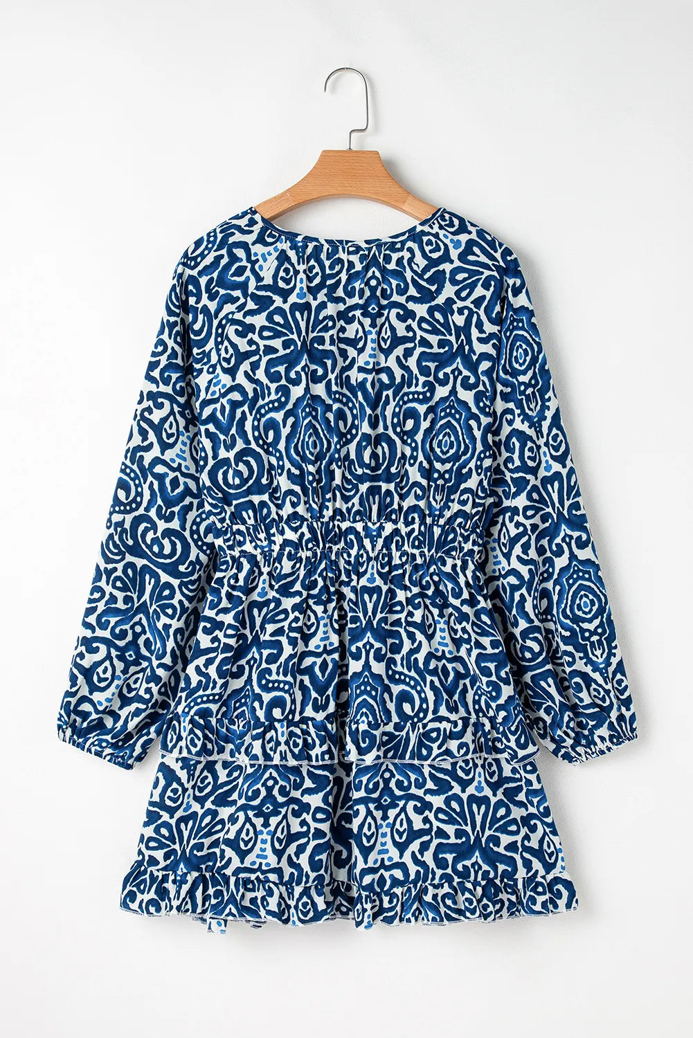 Buy Printed Tie Neck Long Sleeve Dress by Faz
