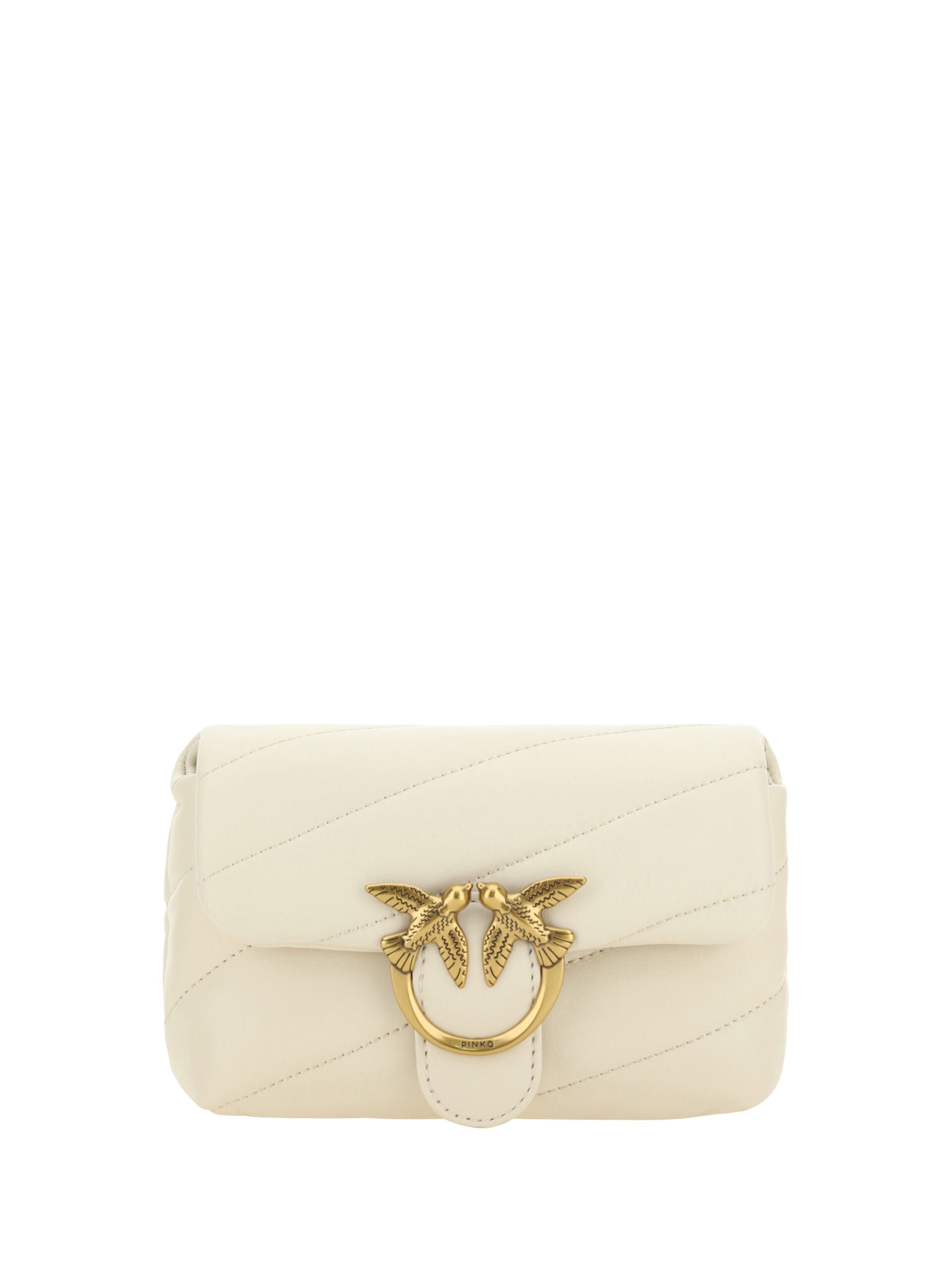 Elegant White Quilted Leather Shoulder Bag