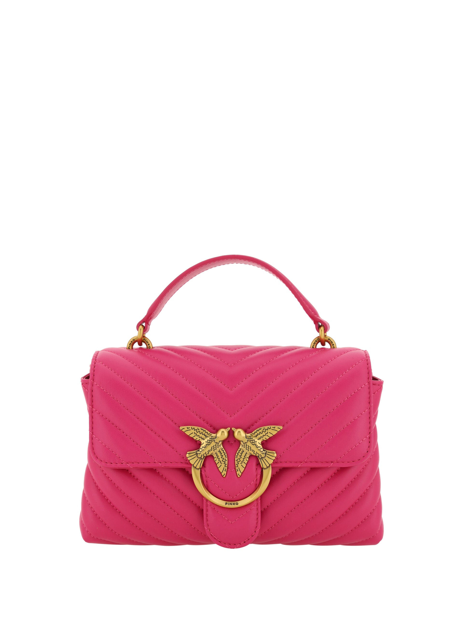 Chic Pink Quilted Leather Mini Handbag