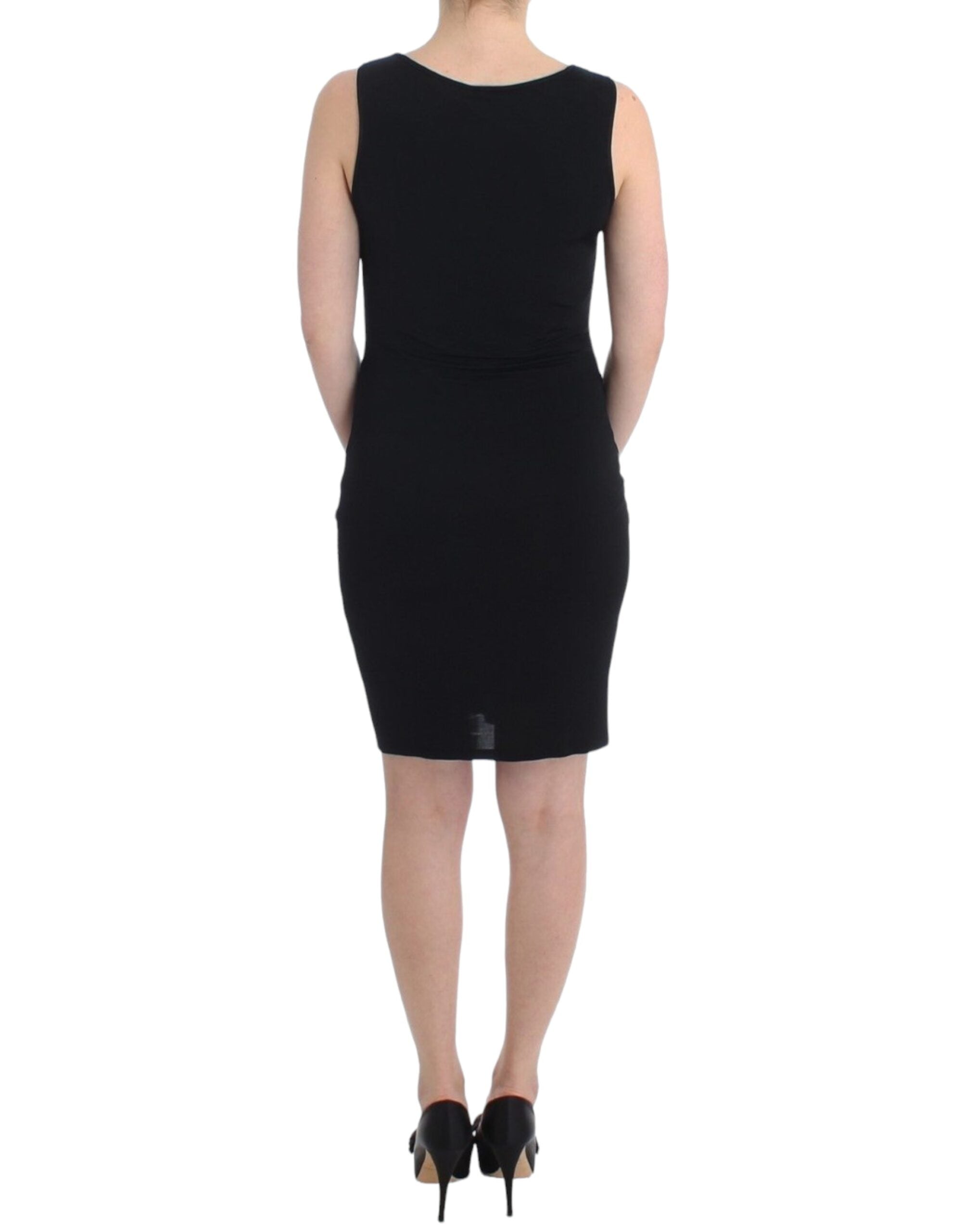 Buy Elegant Black Sheath Knee-Length Dress by Roccobarocco