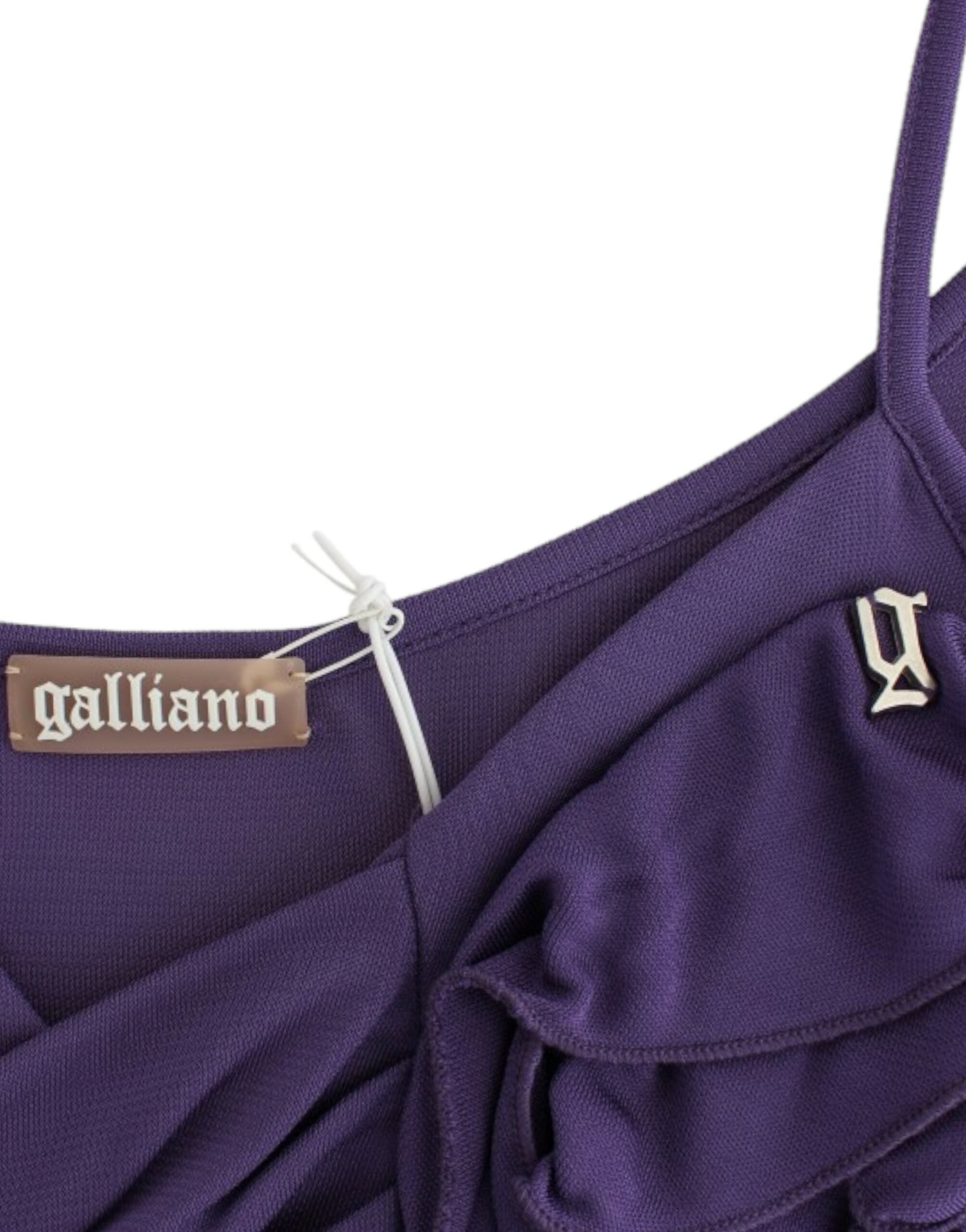 Buy Elegant Purple Jersey Cocktail Dress by John Galliano