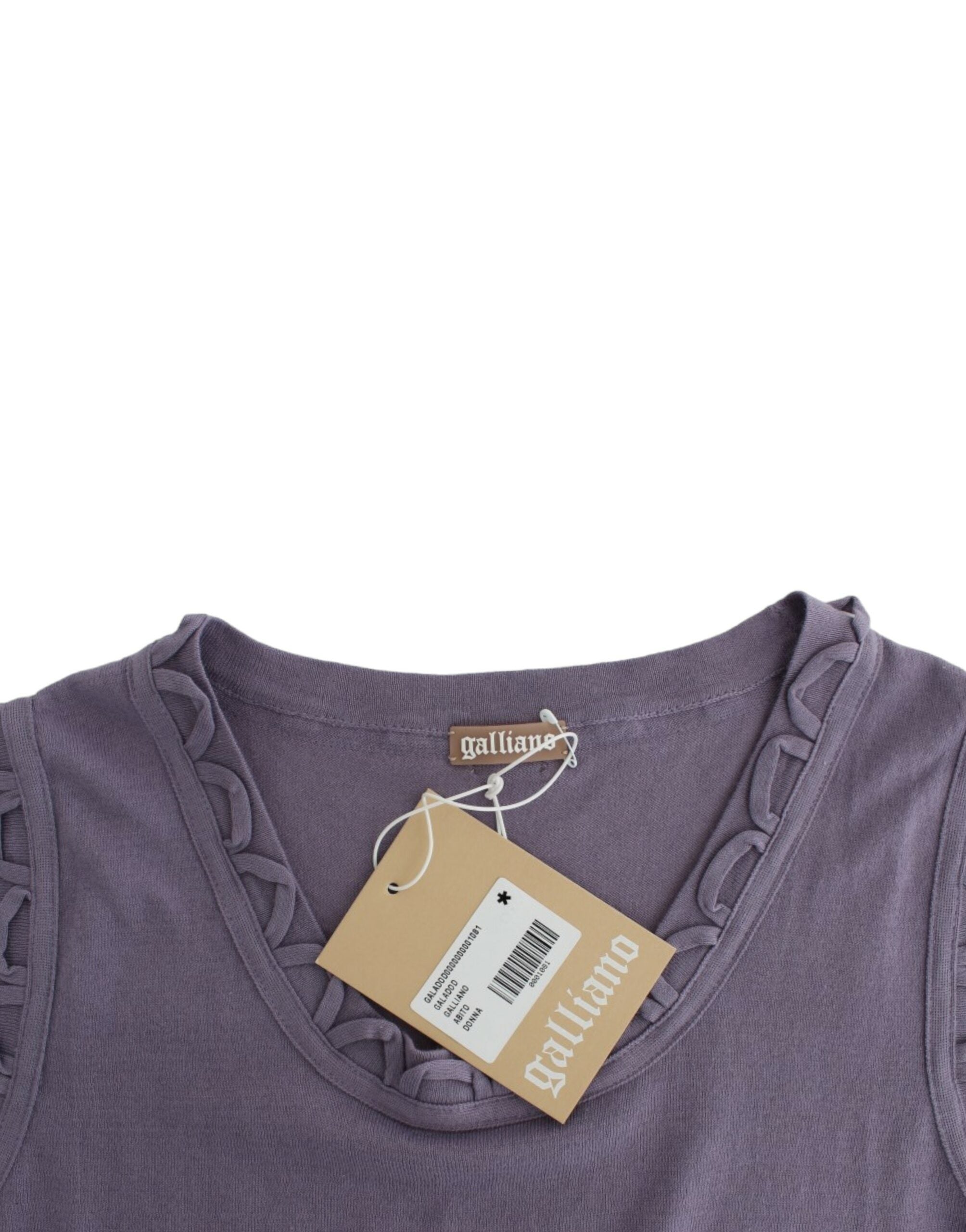 Buy Elegant Purple Knee-Length Cotton Dress by John Galliano