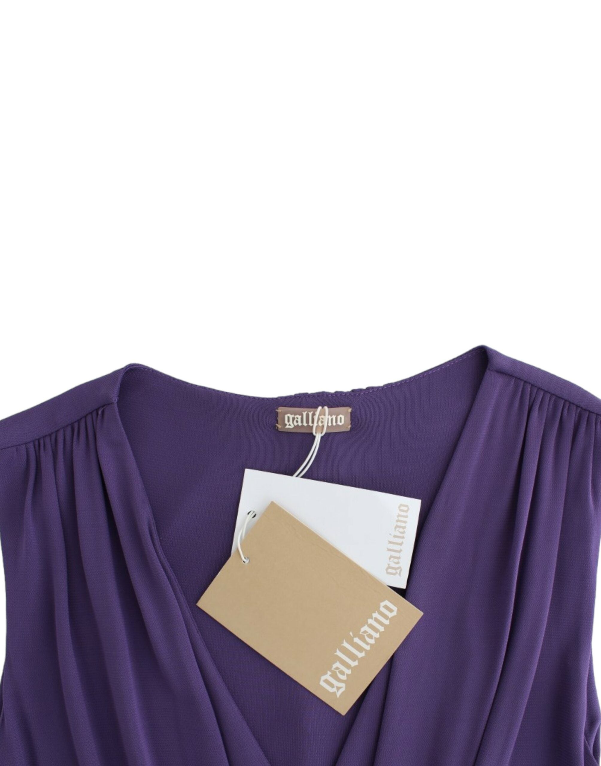 Buy Elegant Purple Knee-Length Jersey Dress by John Galliano