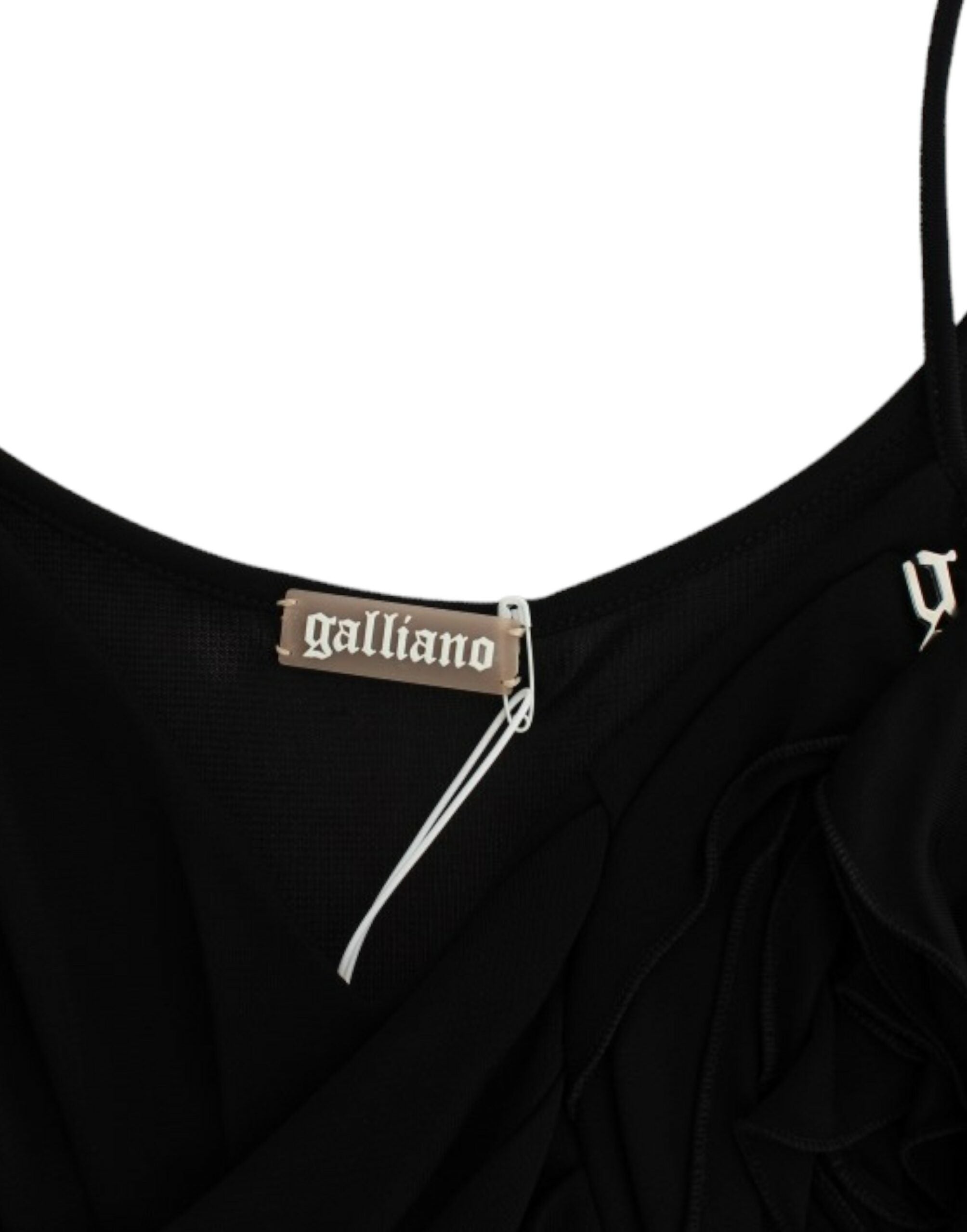 Buy Elegant Black Jersey Knee-Length Dress by John Galliano