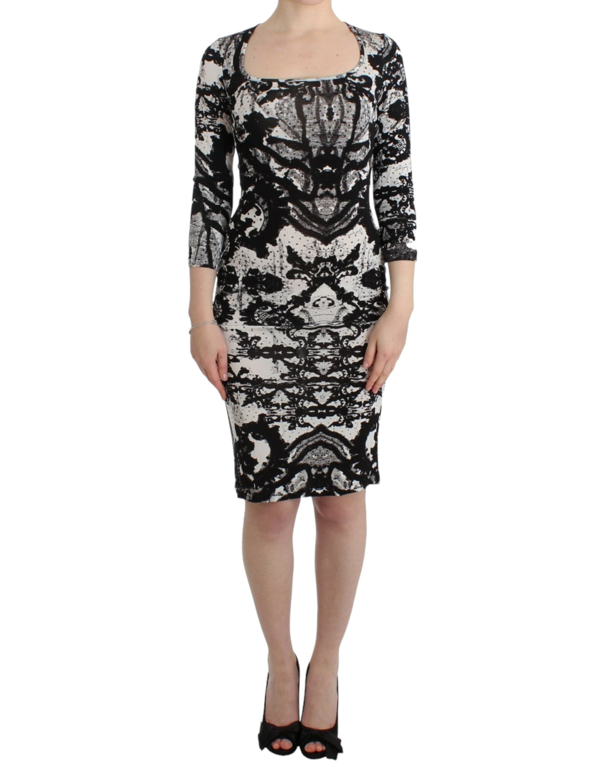 Buy Elegant Printed Jersey Sheath Dress by Cavalli