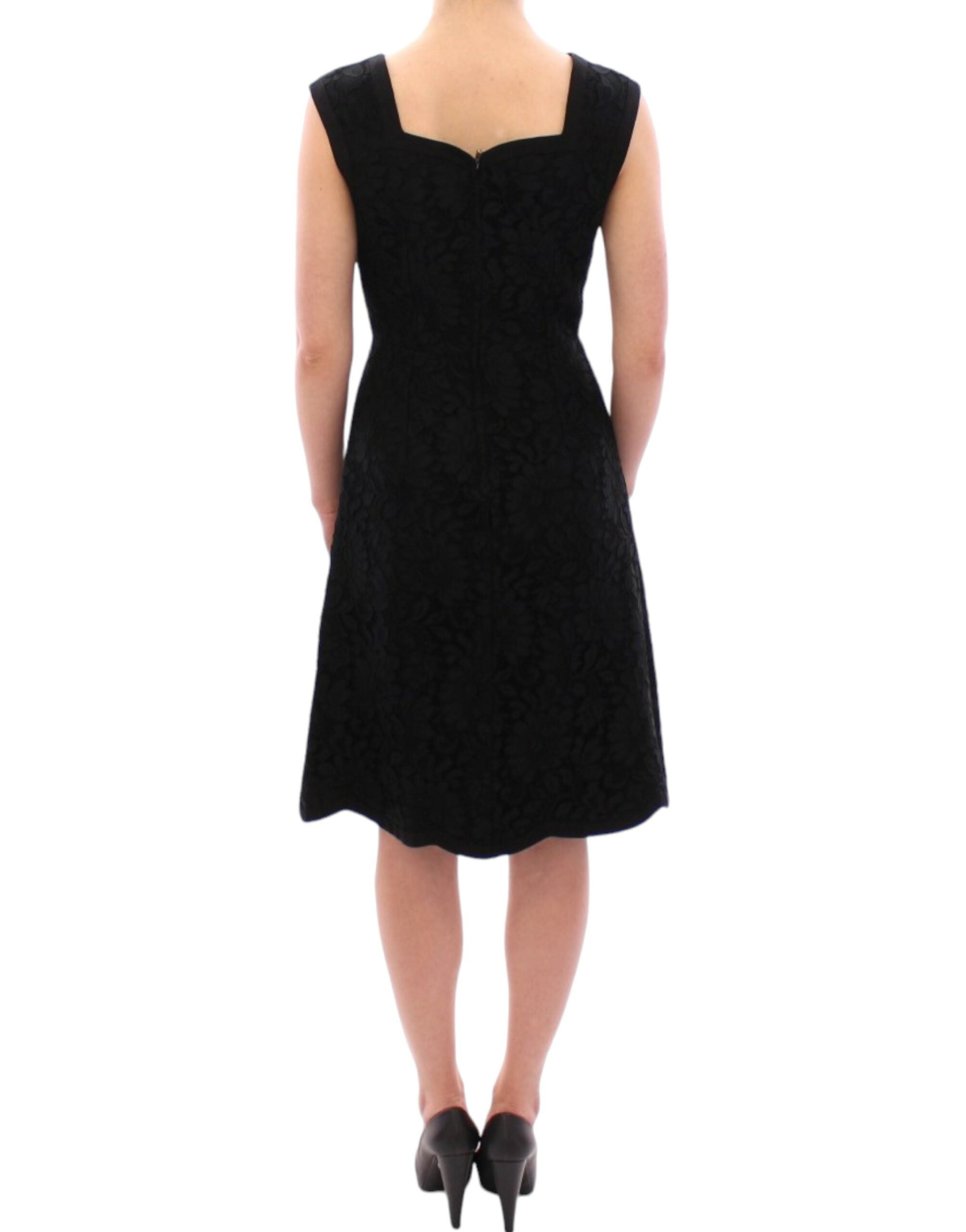 Buy Elegant Black Floral Lace Dress by Dolce & Gabbana