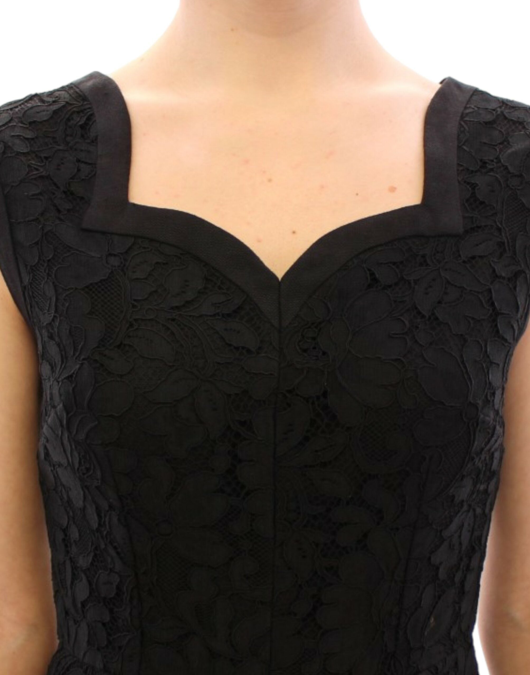 Buy Elegant Black Floral Lace Dress by Dolce & Gabbana