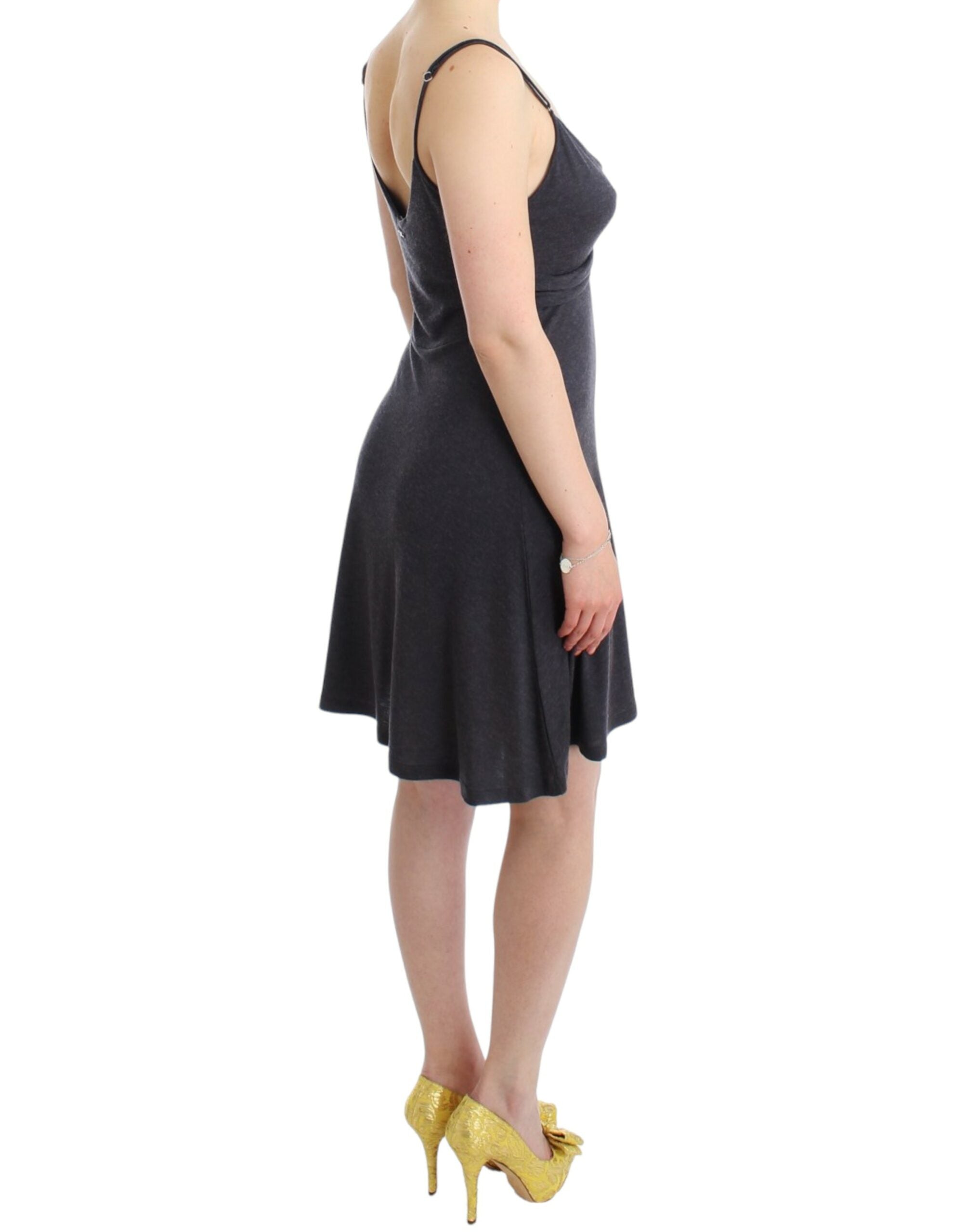 Buy Chic Gray Knee-Length Spaghetti Strap Dress by Costume National