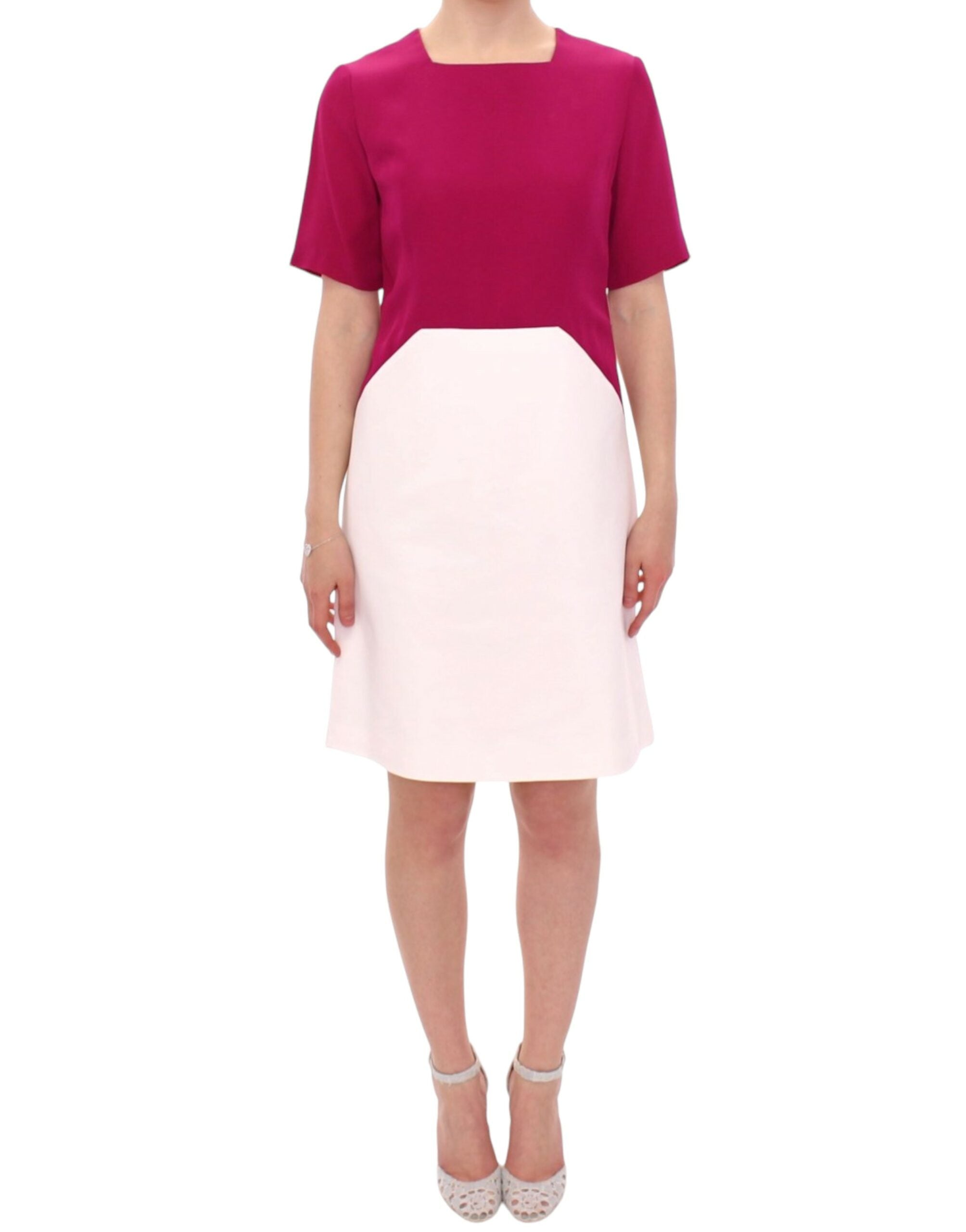 Buy Chic White and Pink Shift Robot Dress by CO|TE