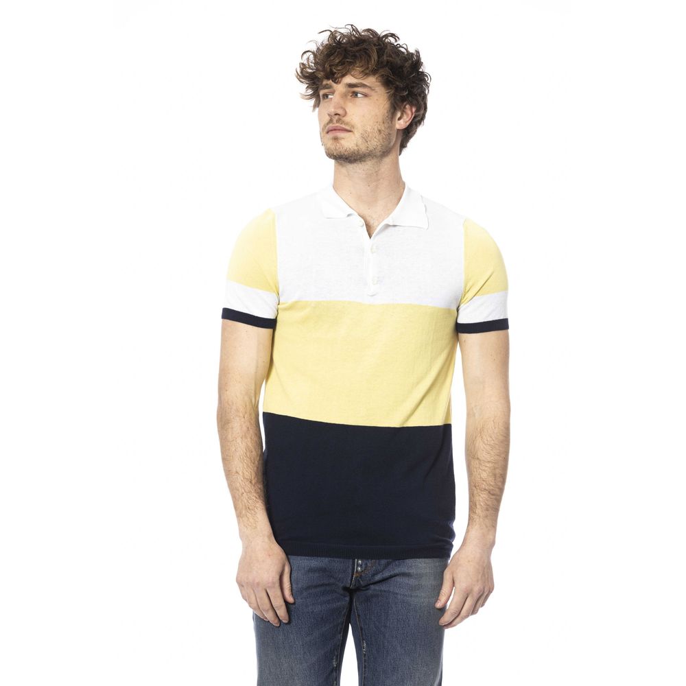 White Cotton Men Polo-Shirt