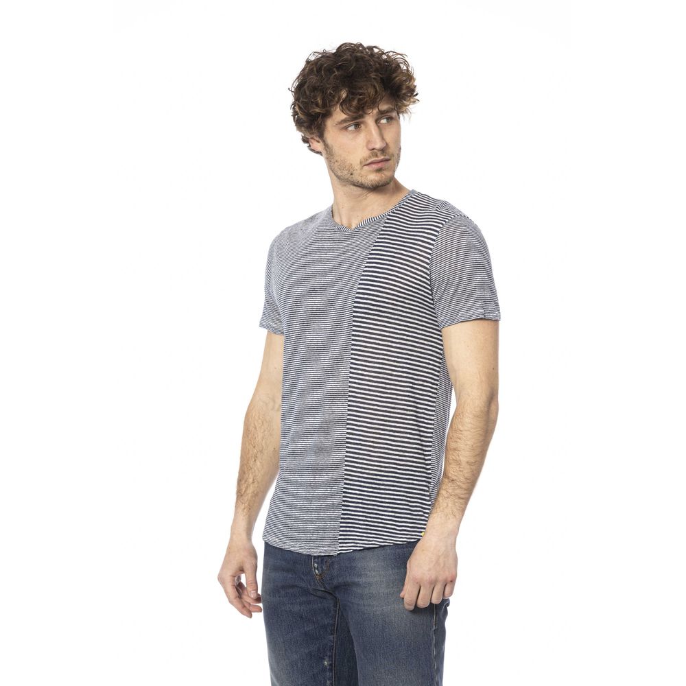 Blue Linen Men T-Shirt