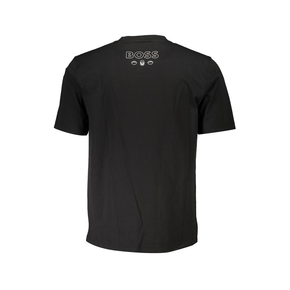 Black Cotton Men T-Shirt