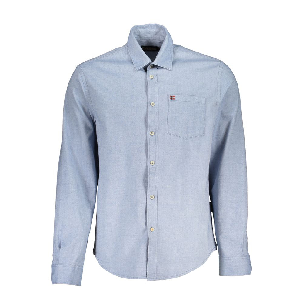 Light Blue Cotton Men Shirt